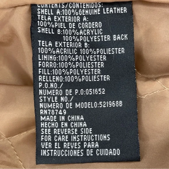 Vintage STATIC Genuine Suede Leather Patchwork Faux Fur Trim Jacket - Brown/Tan - Picture 13 of 16